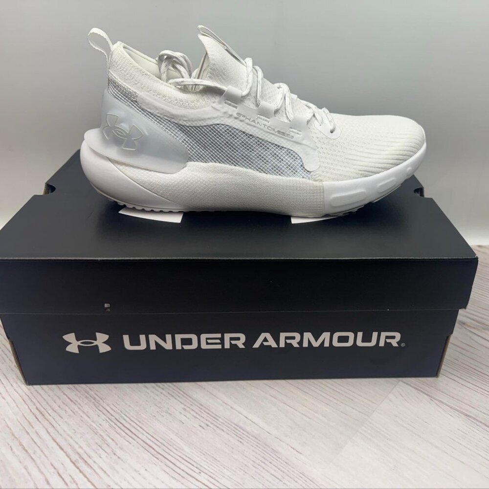 Under Armour HOVR Phantom 3 SE UA Triple White Women Running Shoes US Size 11